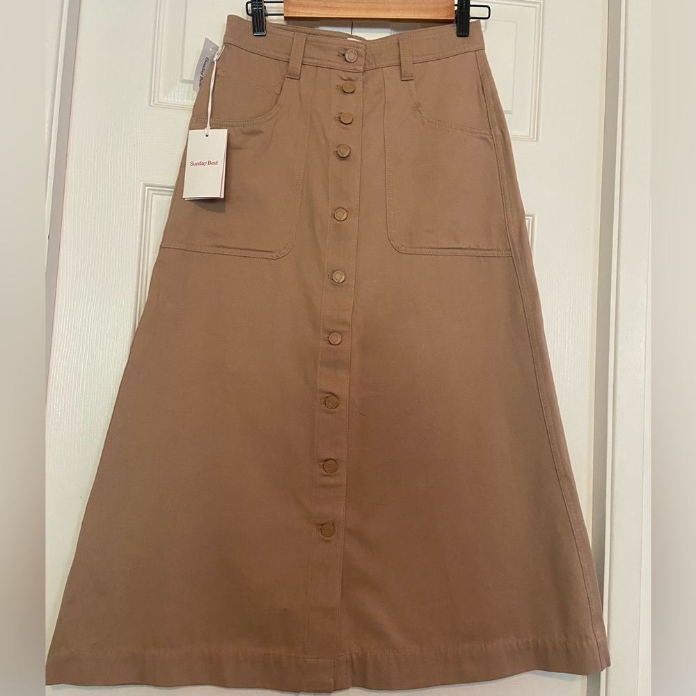 Aritzia Sunday best button front Cynthia skirt sz 4